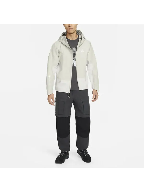 Куртка Men's Nike Casual Waterproof Hooded Long Sleeves Jacket Light Gray — изображение 3 из 3, светлый серый