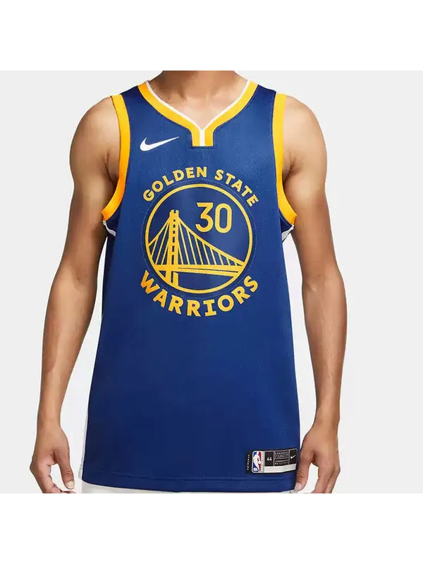 Майка Nike x NBA Golden State Warriors Jerseys 'Stephen Curry 30' — изображение 3 из 4, синий/золотистый