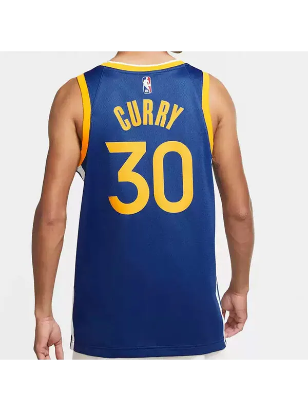 Майка Nike x NBA Golden State Warriors Jerseys 'Stephen Curry 30' — изображение 4 из 4, синий/золотистый