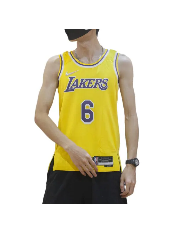 Майка Nike x NBA LA Lakers Jerseys 'LeBron James 6' — изображение 4 из 4, желтый