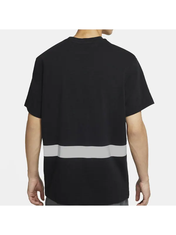 Футболка men's logo alphabet printing round neck casual short sleeve black t-shirt Nike — изображение 3 из 4, черный