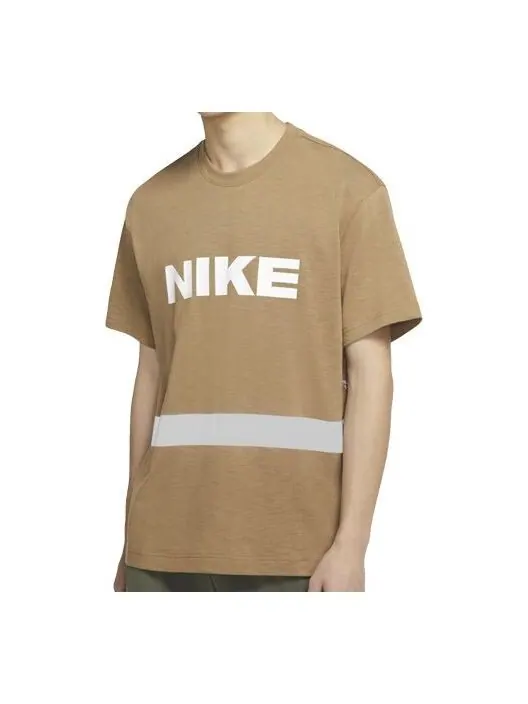 Футболка round neck casual short sleeve brown Nike — изображение 1 из 3, коричневый