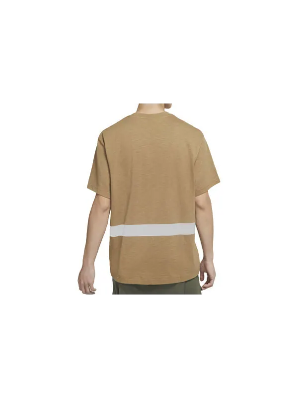 Футболка round neck casual short sleeve brown Nike — изображение 2 из 3, коричневый