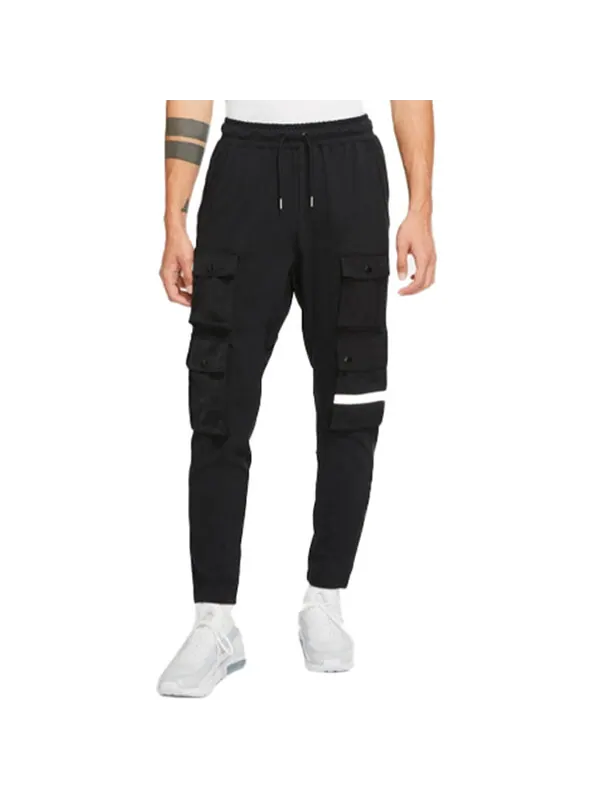 Спортивные штаны Nike Cargo Pocket Knit Sports Long Pants Black — изображение 4 из 4, черный