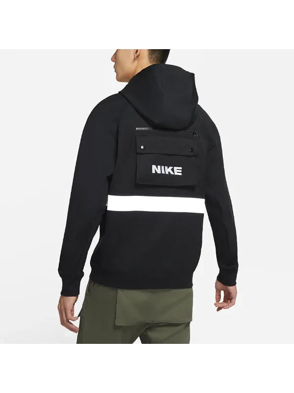 Толстовка Men's Nike Nsw City Made Cargo Pocket Knit Black Pullover — изображение 4 из 4, черный