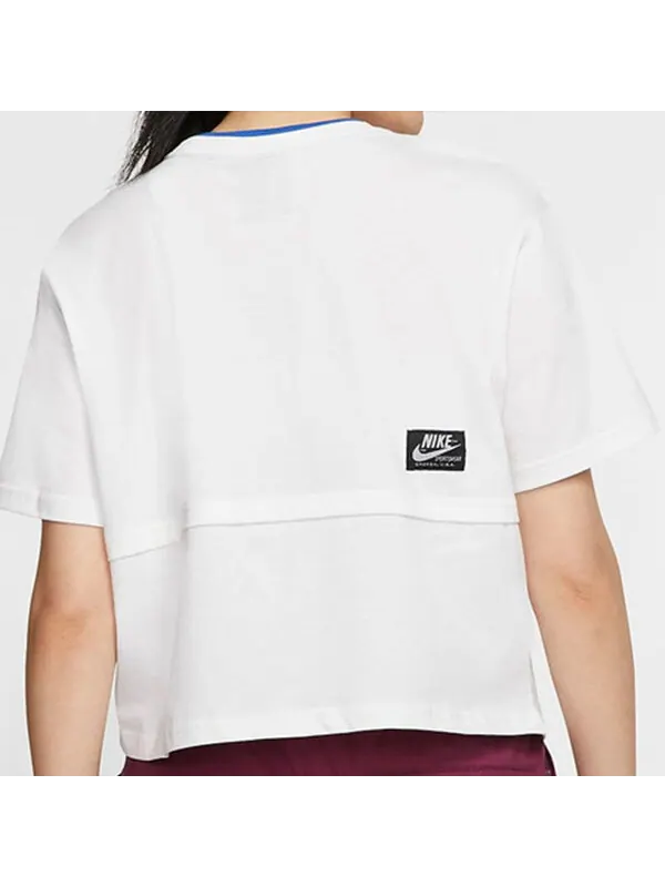 Футболка спортивная одежда значок столкновение логотип печать Nike — изображение 4 из 4, белый