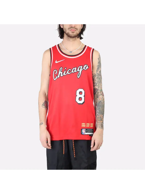 Майка Nike x NBA 75 Chicago Bulls Jerseys 'Zach LaVine 8' — изображение 3 из 4, красный/мульти
