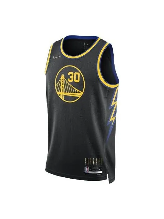 Майка Nike NBA City Edition 75 Anniversary Basketball Jersey 'Black Yellow' — изображение 1 из 4, черный