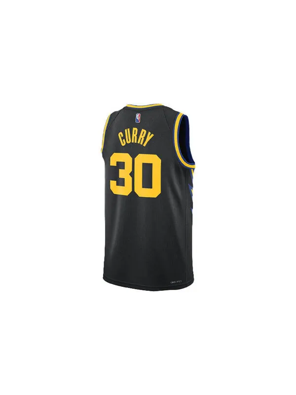 Майка Nike NBA City Edition 75 Anniversary Basketball Jersey 'Black Yellow' — изображение 2 из 4, черный