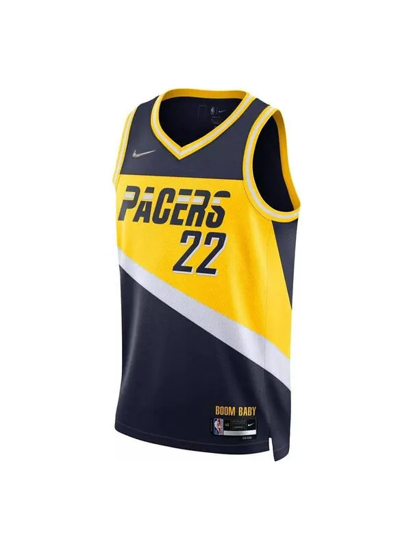 Футболка x nba 75 indiana pacers футболка Nike — изображение 1 из 1, черный/желтый