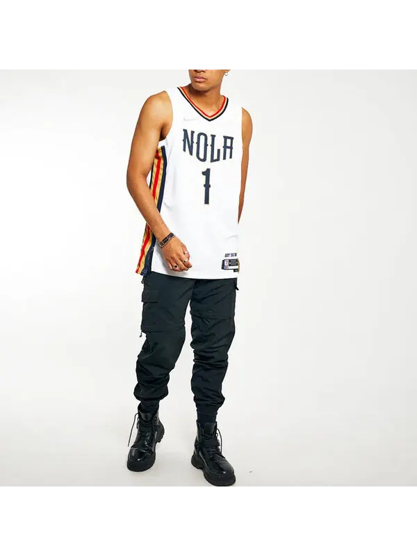 Майка Nike x NBA New Orleans Pelicans 21-22 Jerseys 'Zion Williamson 1' — изображение 2 из 4, белый/мульти