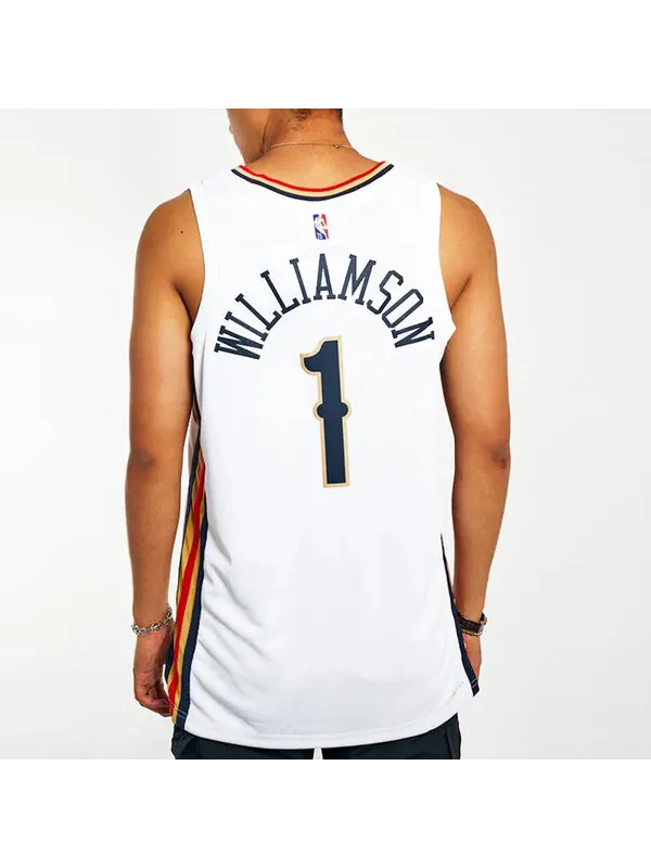 Майка Nike x NBA New Orleans Pelicans 21-22 Jerseys 'Zion Williamson 1' — изображение 3 из 4, белый/мульти