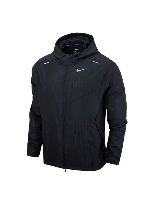 Куртка Nike Windrunner Woven Reflective Jacket Black — изображение 1 из 1, черный