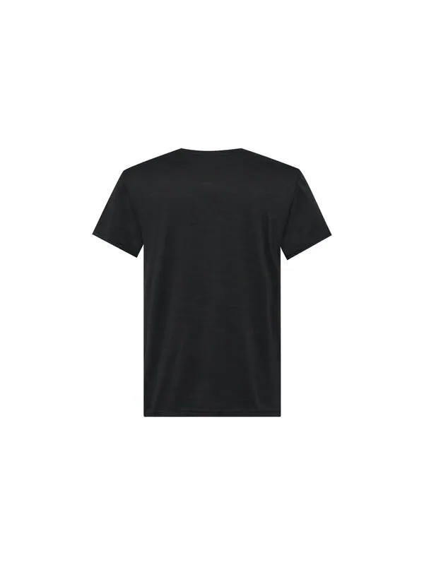 Футболка men's running training quick dry sports round neck short sleeve black t-shirt Nike — изображение 2 из 4, черный