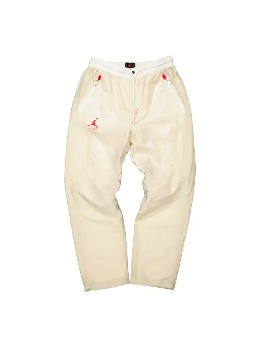 Брюки air jordan x logo printing sports long pants 'cream white' Off-White — изображение 1 из 4, белый