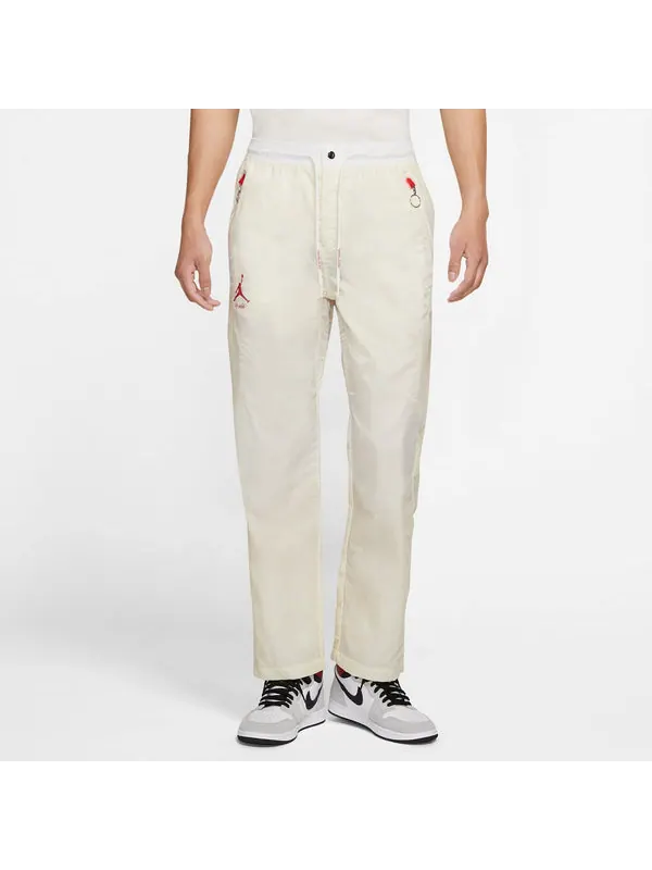 Брюки air jordan x logo printing sports long pants 'cream white' Off-White — изображение 4 из 4, белый
