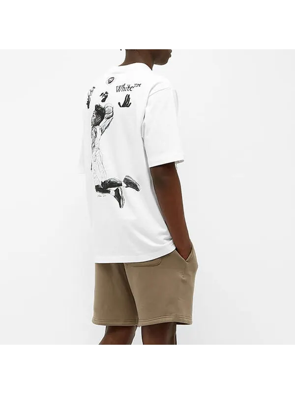 Футболка Air Jordan x Off-White Tee 'White' — изображение 3 из 4, белый