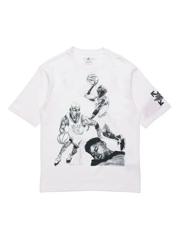Футболка Air Jordan Brand x OFF-WHITE MJ T-Shirt Asia Sizing 'White' — изображение 1 из 4, белый