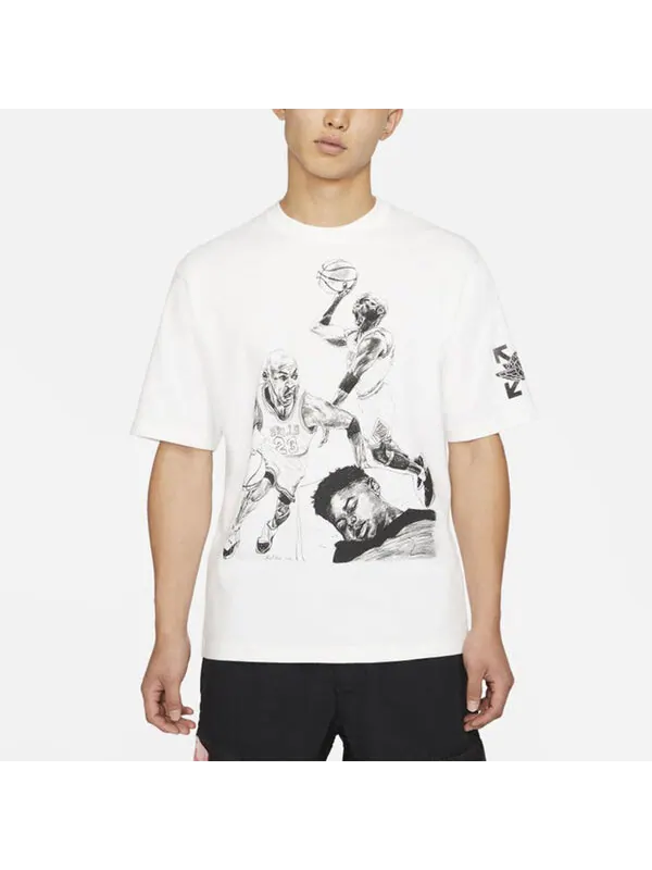 Футболка Air Jordan Brand x OFF-WHITE MJ T-Shirt Asia Sizing 'White' — изображение 4 из 4, белый
