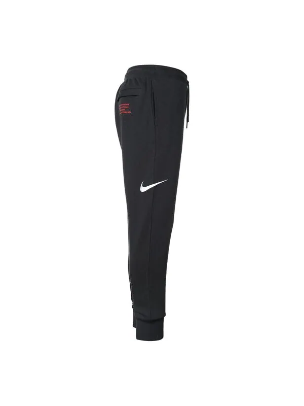 Спортивные штаны Nike Mens Swoosh Embroidered Double- Hook Casual Sports Pants Black — изображение 1 из 4, черный