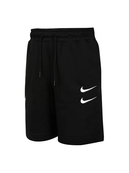 Шорты swoosh французский трикотаж короткие алфавитный принт повседневные спортивные шорты Nike — изображение 1 из 4, черный