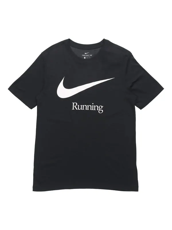 Футболка dri-fit logo printing sports quick dry short sleeve black Nike — изображение 1 из 4, черный