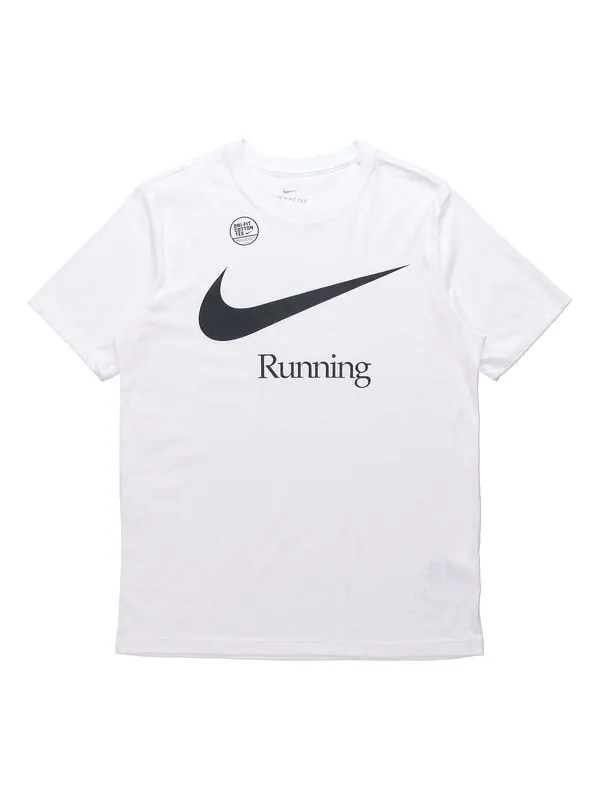Футболка dri-fit logo printing sports quick dry short sleeve white Nike — изображение 1 из 4, белый