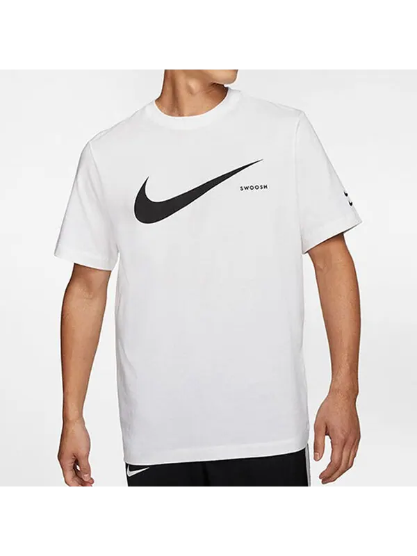 Футболка swoosh logo printing knit round neck short sleeve white Nike — изображение 4 из 4, белый