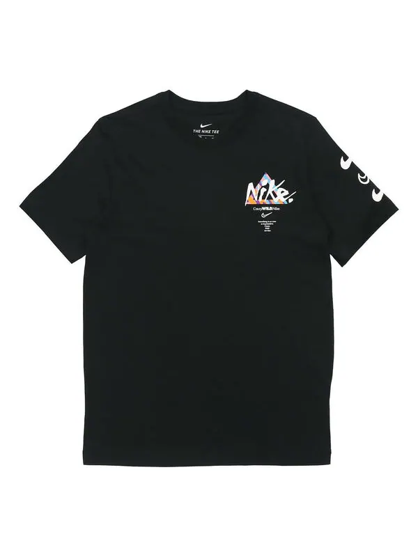 Футболка sportswear print casual sports short sleeve black Nike — изображение 1 из 4, черный