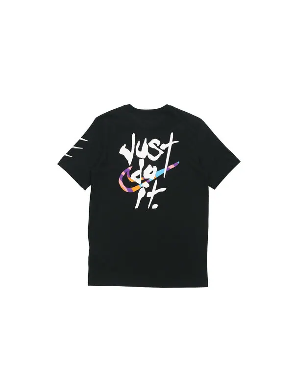 Футболка sportswear print casual sports short sleeve black Nike — изображение 2 из 4, черный