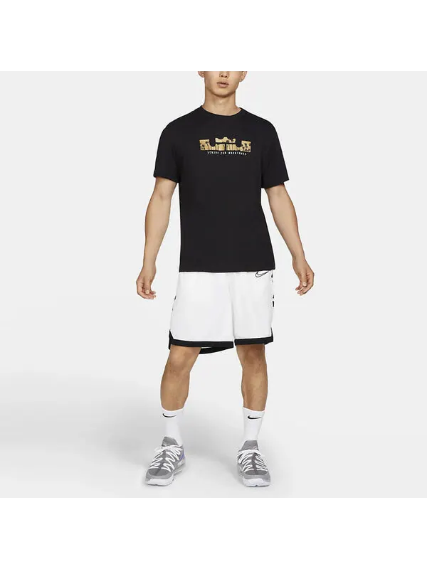 Футболка men's dri-fit lebron casual sports basketball short sleeve t-shirt Nike — изображение 3 из 4, черный
