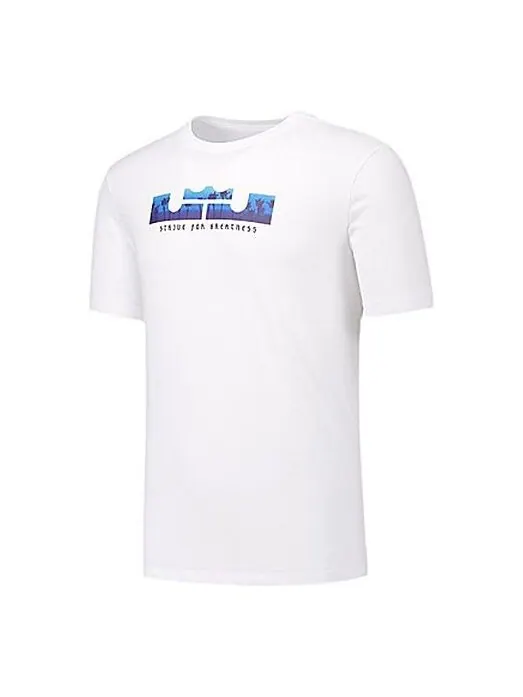 Футболка men's dri-fit lebron casual sports basketball short sleeve t-shirt Nike — изображение 1 из 4, белый