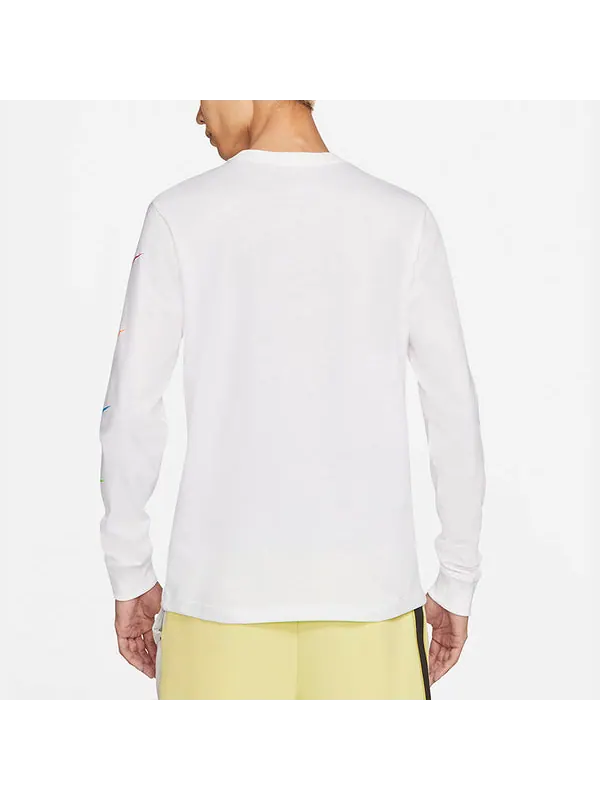 Футболка mens brandmarks jdi casual sportslong sleeve white Nike — изображение 4 из 4, белый