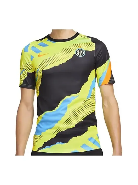 Футболка dri fit inter milan предматчевая футбольная майка Nike — изображение 1 из 3, желтый/черный/мульти