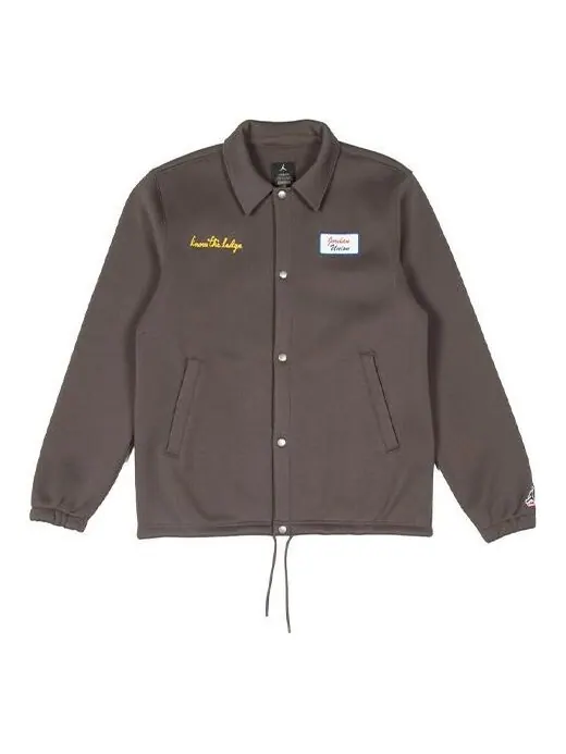 Куртка x union la coaches jacket 'ironstone' Air Jordan — изображение 1 из 4, коричневый