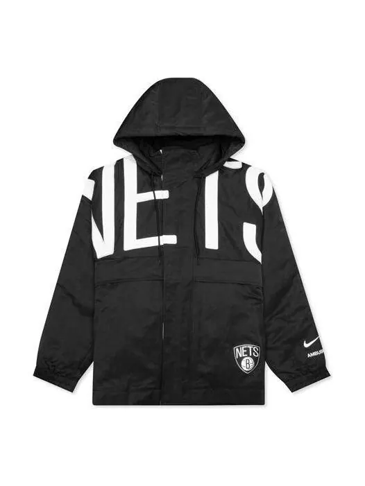 Куртка x ambush nba collection nets jacket 'black' Nike — изображение 1 из 4, черный/белый