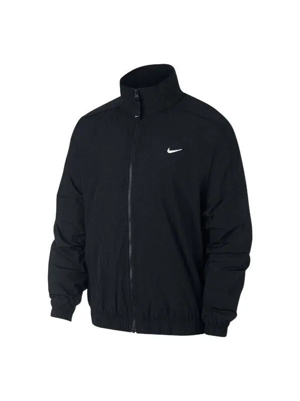 Куртка Men's Nike Lab Track Stand Collar Solid Color Logo Casual Jacket Black — изображение 1 из 4, мульти