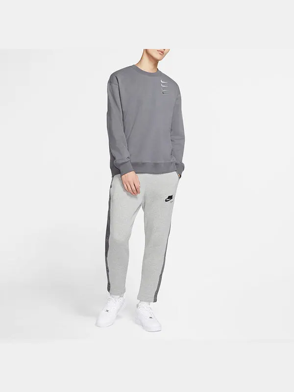 Толстовка Nike French Terry Swoosh Gradient Round Neck Pullover Iron gray — изображение 3 из 3, серый