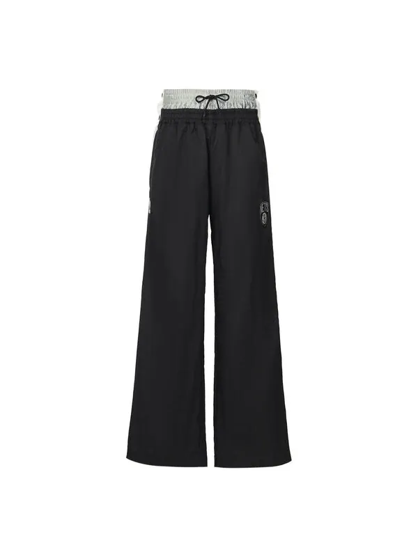 Брюки (WMNS) Nike x Ambush NBA Collection Nets Tearaway Pants Asia Sizing 'Black' — изображение 1 из 4, черный/белый