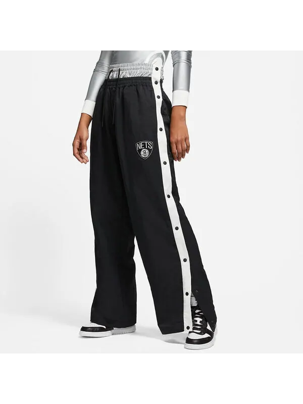 Брюки (WMNS) Nike x Ambush NBA Collection Nets Tearaway Pants Asia Sizing 'Black' — изображение 2 из 4, черный/белый