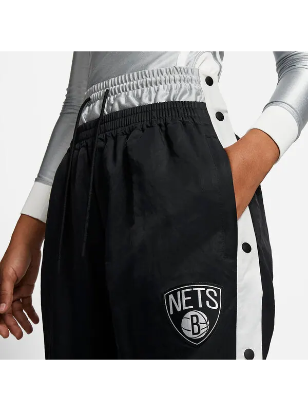 Брюки (WMNS) Nike x Ambush NBA Collection Nets Tearaway Pants Asia Sizing 'Black' — изображение 4 из 4, черный/белый