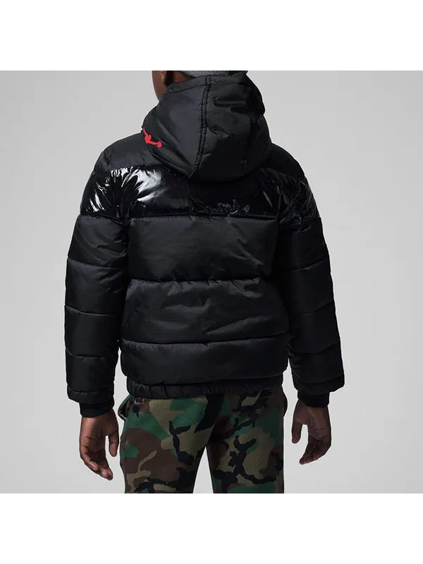 Куртка пуховик в смелую полоску Air Jordan — изображение 4 из 4, черный