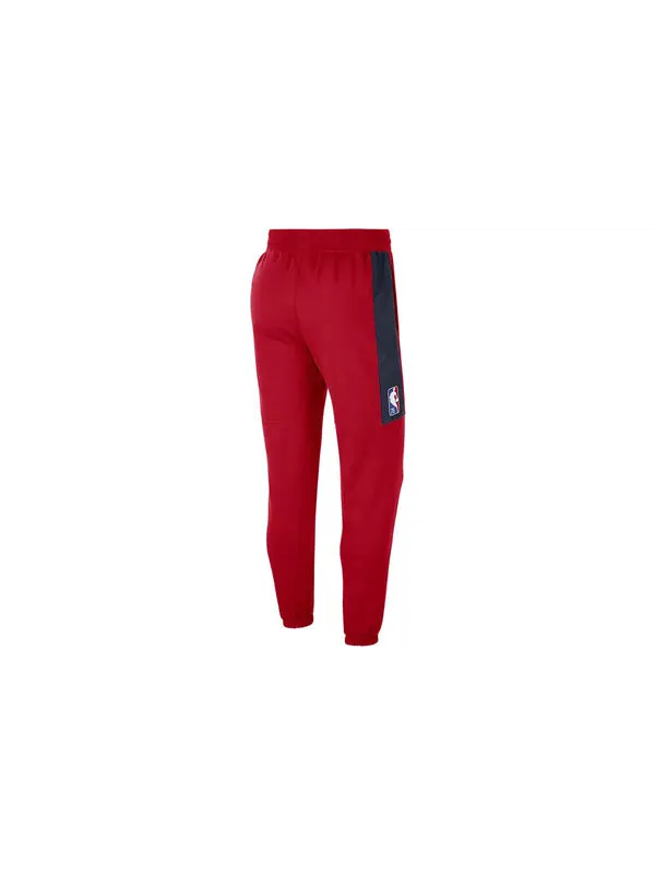 Брюки men's nba brooklyn nets contrasting colors logo fleece lacing sports pants/trousers/joggers red Nike, мульти
