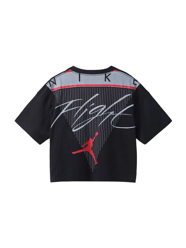 Футболка Essential Back с крупным принтом свободные спортивные с коротким рукавом Air Jordan — изображение 2 из 3, черный