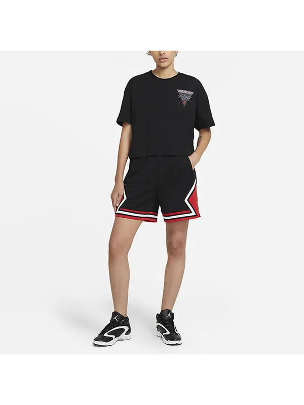 Футболка Essential Back с крупным принтом свободные спортивные с коротким рукавом Air Jordan — изображение 3 из 3, черный