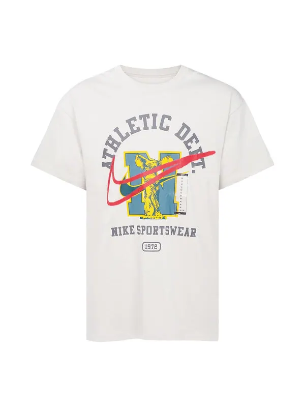 Футболка men's logo short sleeve light grey t-shirt Nike — изображение 1 из 4, светлый серый