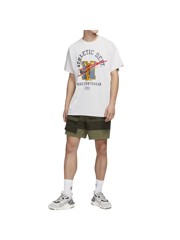 Футболка men's logo short sleeve light grey t-shirt Nike — изображение 3 из 4, светлый серый