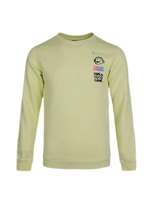 Толстовка Nike Sportswear Club Fleece Round Collar Male Orange Green — изображение 1 из 4, зеленый