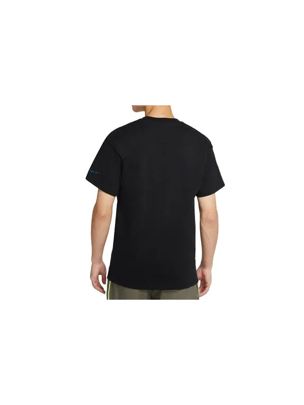 Футболка sportswear max 90 printed round collar casual short sleeved male black Nike — изображение 4 из 4, черный