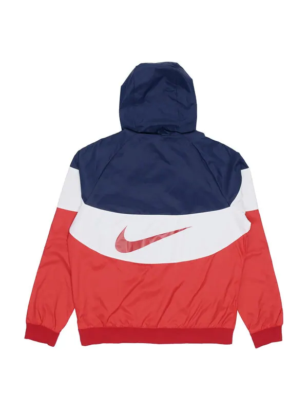 Куртка Nike Sportswear Windrunner Casual hooded track Jacket Navy Blue Dark — изображение 2 из 4, темный